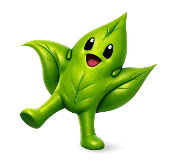 Happy leaf mascot